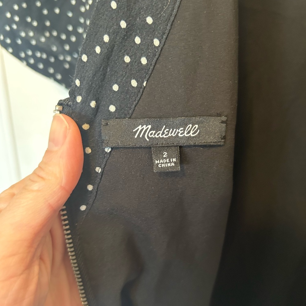 Madewell back zip polka dot dress - Picture 6 of 11